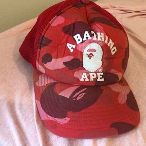 SuperRare RedBAPE Cap With Logo 100% Authentic 05